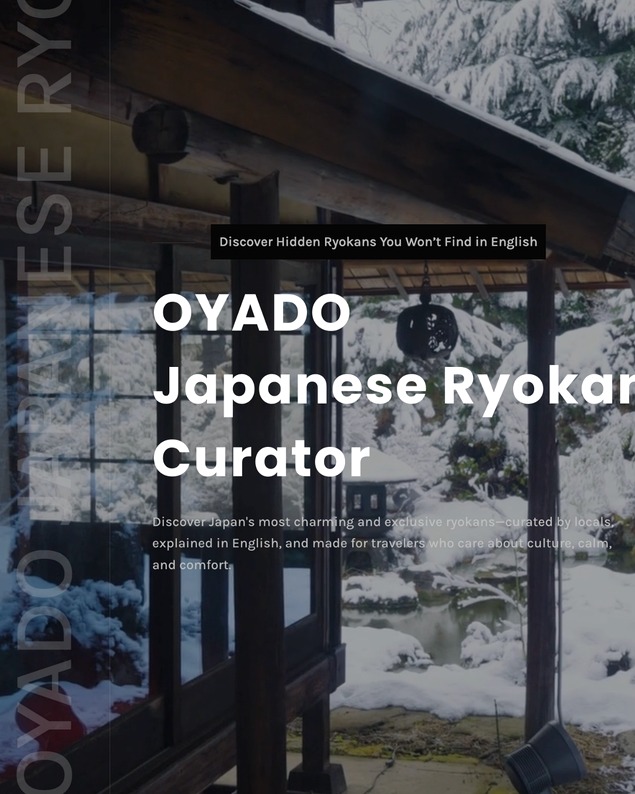 OYADO Japanese Ryokan Curator website